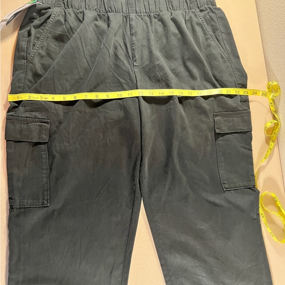 GAP Twill Cargo Pants Black Size XL Pull On Elastic Waist Casual Pockets NWT - Picture 5 of 15
